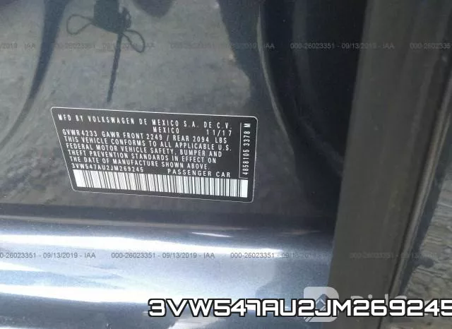 3VW547AU2JM269245 фото 10
