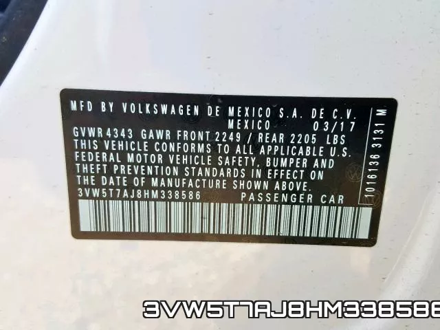 3VW5T7AJ8HM338586 фото 2