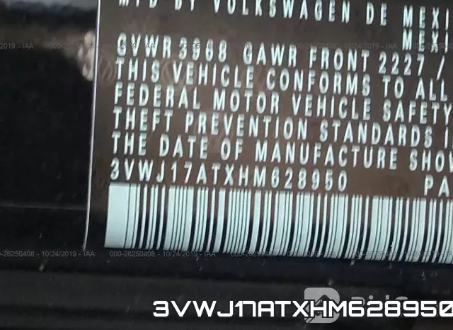 3VWJ17ATXHM628950 фото 9