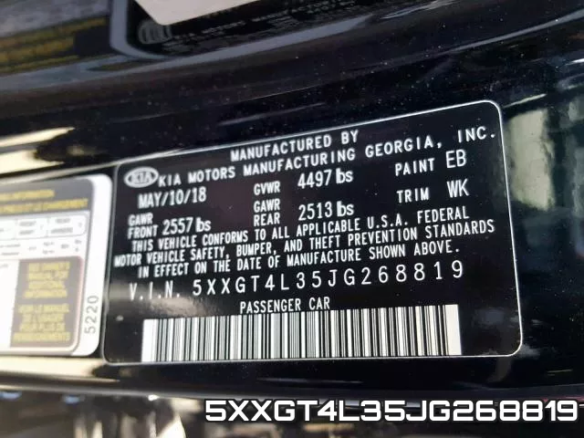 5XXGT4L35JG268819 фото 2