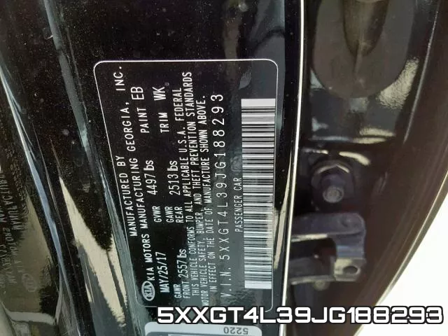5XXGT4L39JG188293 фото 2