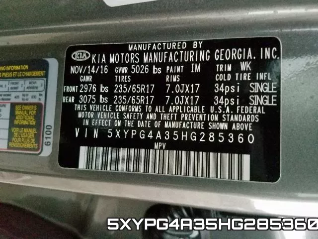 5XYPG4A35HG285360 фото 2