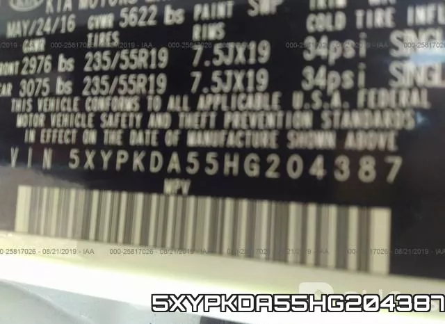 5XYPKDA55HG204387 фото 10