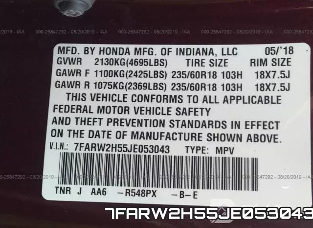 7FARW2H55JE053043 фото 10