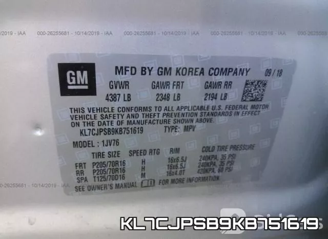 KL7CJPSB9KB751619 фото 10