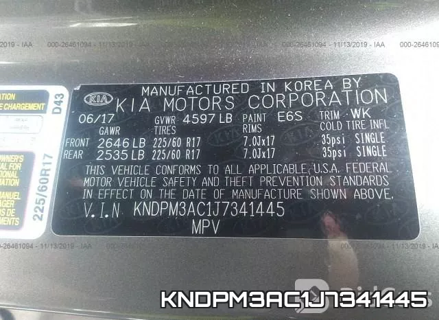 KNDPM3AC1J7341445 фото 10