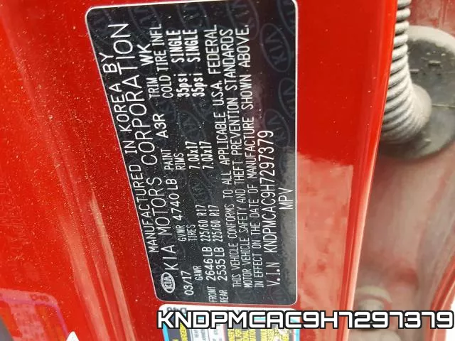 KNDPMCAC9H7297379 фото 2