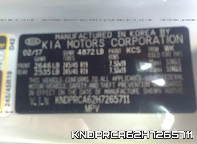 KNDPRCA62H7265711 фото 10