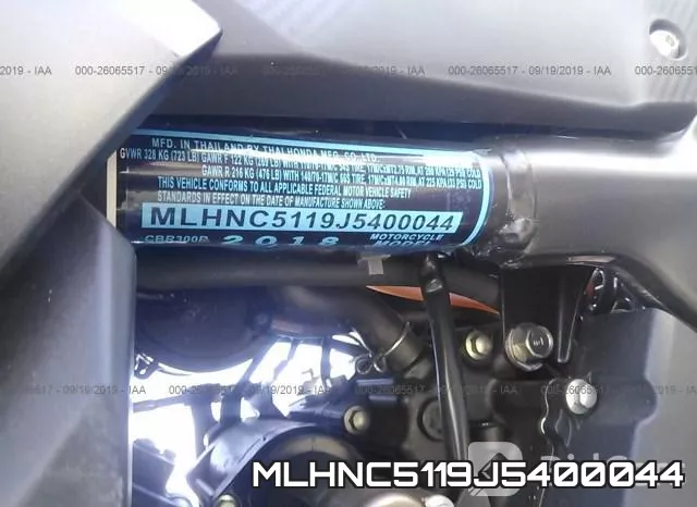 MLHNC5119J5400044 фото 2