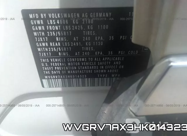 WVGRV7AX3HK014323 фото 10