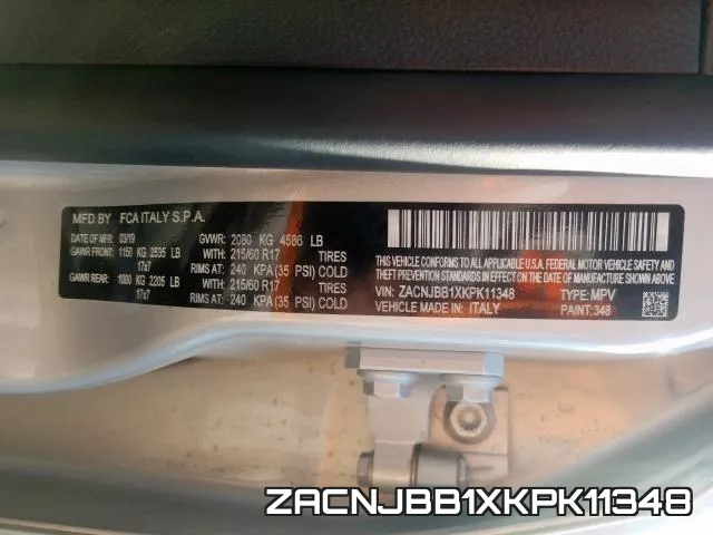ZACNJBB1XKPK11348 фото 2