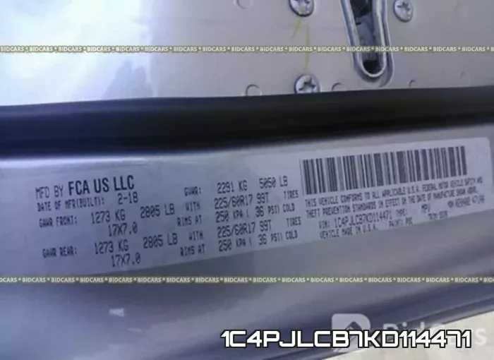 1C4PJLCB7KD114471 фото 10