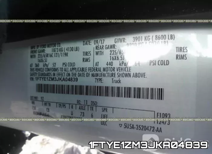 1FTYE1ZM3JKA04839 фото 10