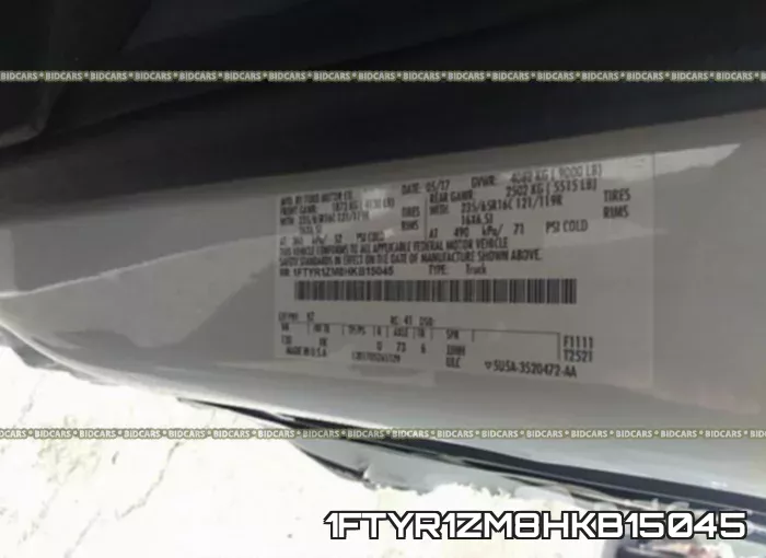 1FTYR1ZM8HKB15045 фото 10