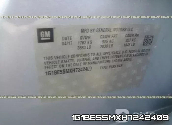 1G1BE5SMXH7242409 фото 10