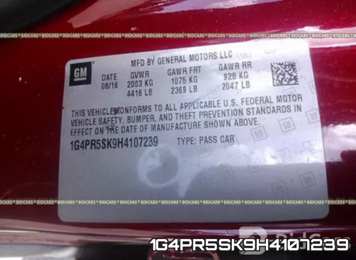 1G4PR5SK9H4107239 фото 10