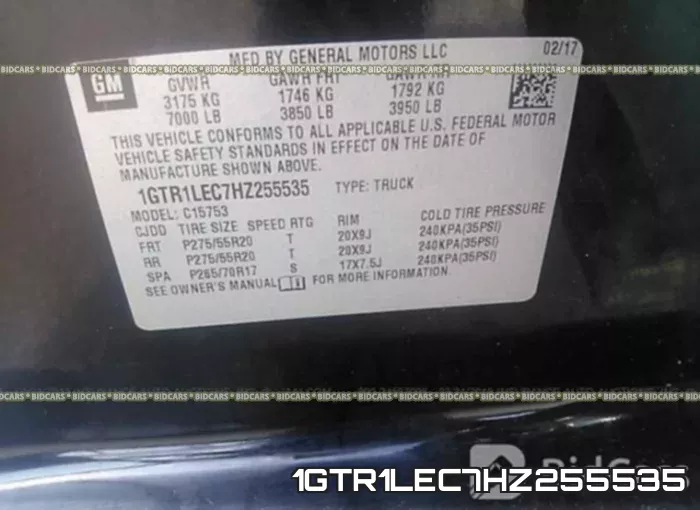 1GTR1LEC7HZ255535 фото 10