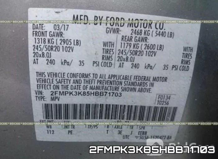 2FMPK3K85HBB71703 фото 10