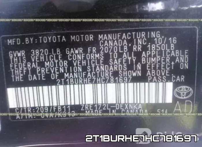 2T1BURHE7HC781697 фото 10