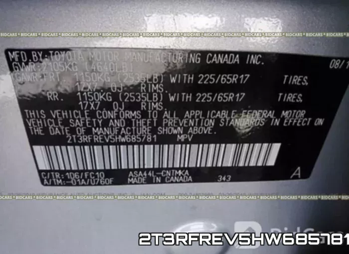 2T3RFREV5HW685781 фото 10