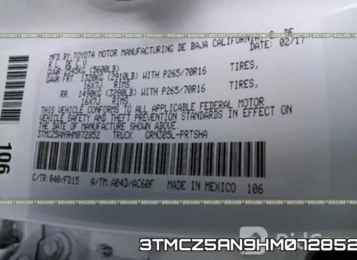 3TMCZ5AN9HM072852 фото 10