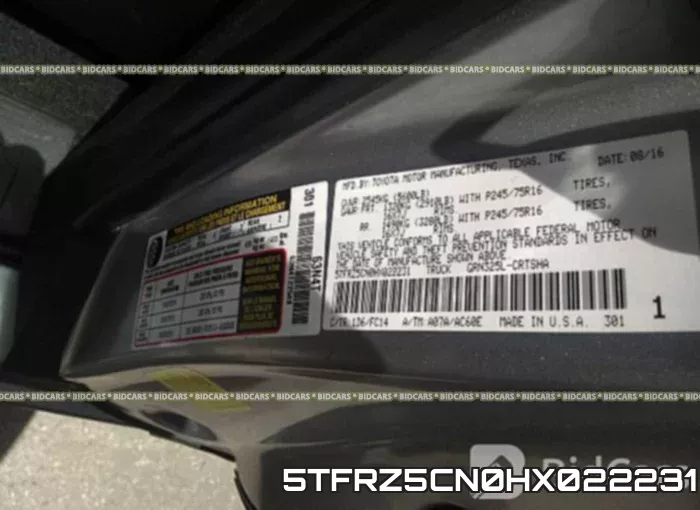 5TFRZ5CN0HX022231 фото 9