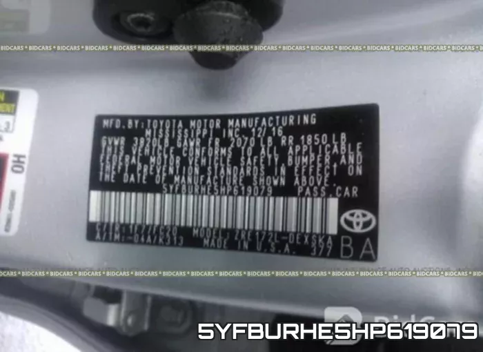 5YFBURHE5HP619079 фото 10