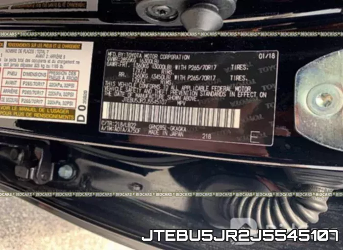 JTEBU5JR2J5545107 фото 9