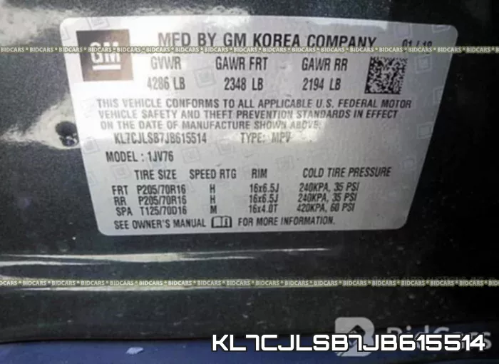 KL7CJLSB7JB615514 фото 10