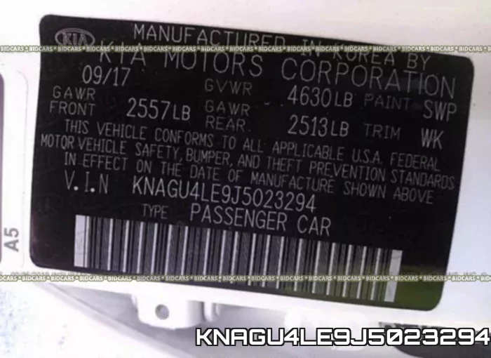 KNAGU4LE9J5023294 фото 10