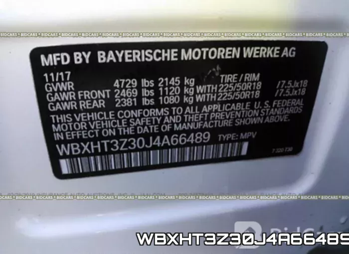WBXHT3Z30J4A66489 фото 10