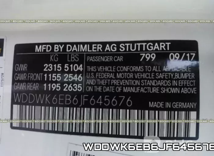 WDDWK6EB6JF645676 фото 10