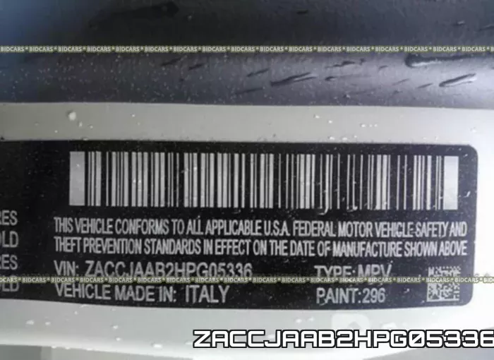 ZACCJAAB2HPG05336 фото 10