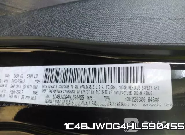 1C4BJWDG4HL590455 фото 10
