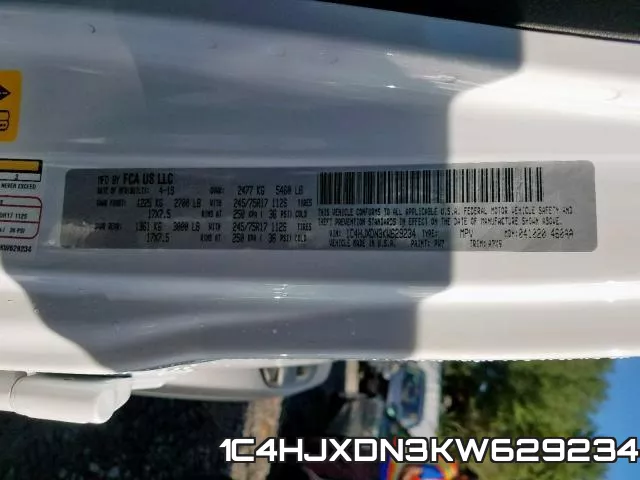 1C4HJXDN3KW629234 фото 2