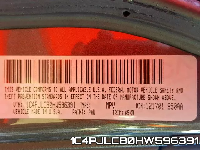 1C4PJLCB0HW596391 фото 2