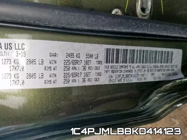 1C4PJMLB8KD414123 фото 2