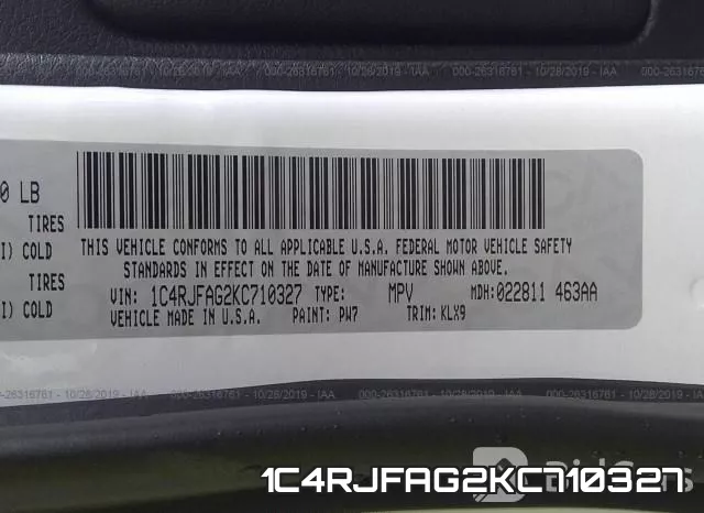 1C4RJFAG2KC710327 фото 10
