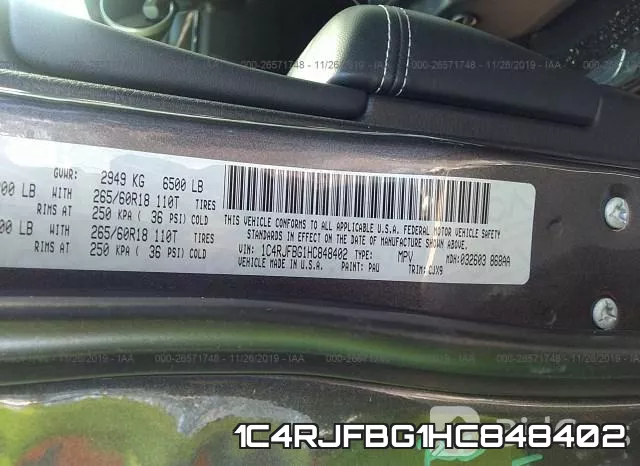 1C4RJFBG1HC848402 фото 10