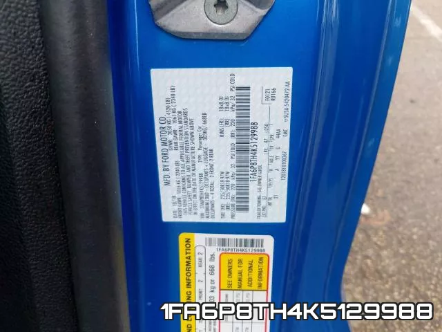 1FA6P8TH4K5129988 фото 2