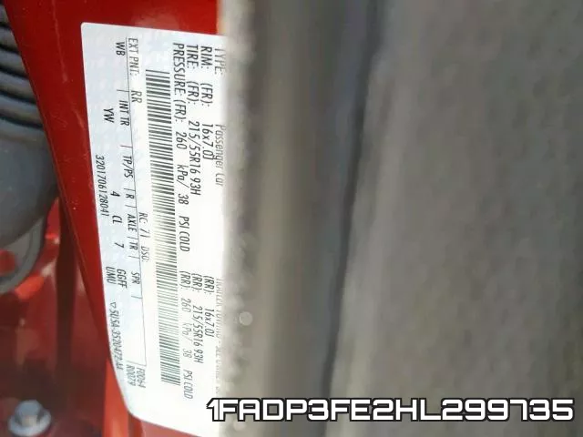1FADP3FE2HL299735 фото 2