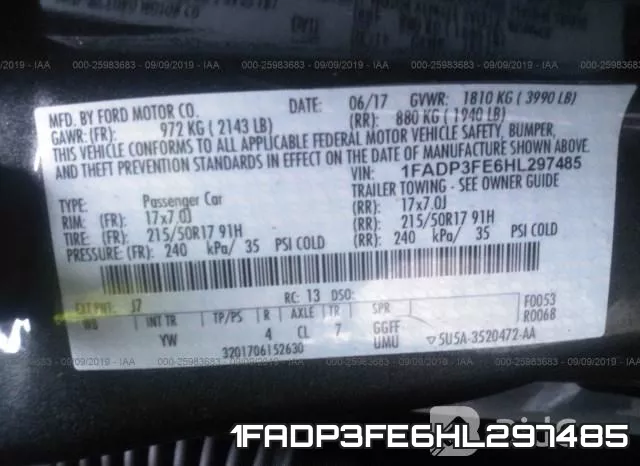 1FADP3FE6HL297485 фото 10