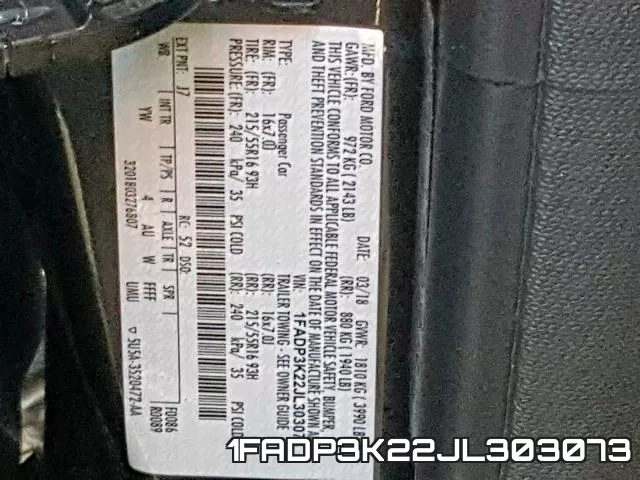 1FADP3K22JL303073 фото 2