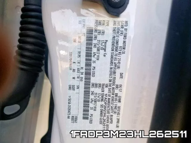 1FADP3M23HL262511 фото 2