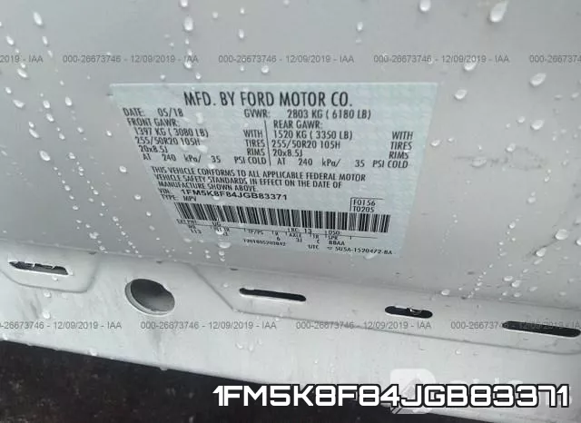1FM5K8F84JGB83371 фото 10