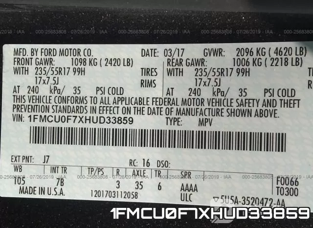 1FMCU0F7XHUD33859 фото 10