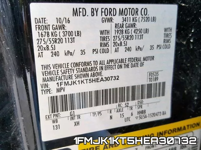 1FMJK1KT5HEA30732 фото 2