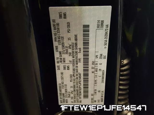 1FTEW1EP1JFE14547 фото 2