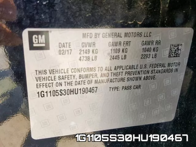 1G1105S30HU190467 фото 2