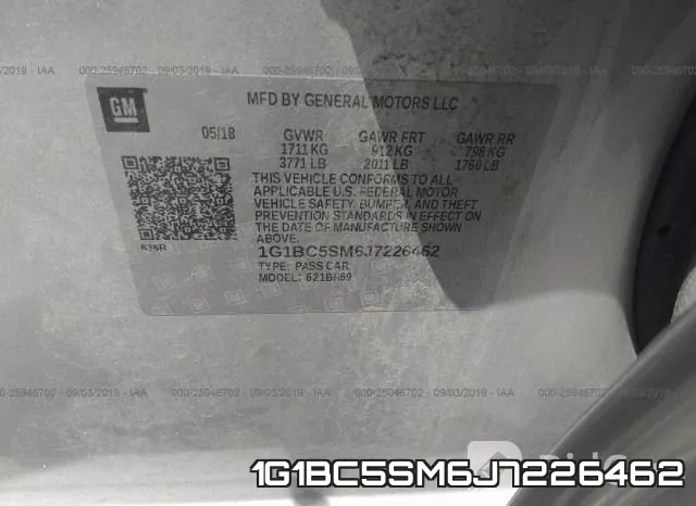 1G1BC5SM6J7226462 фото 10